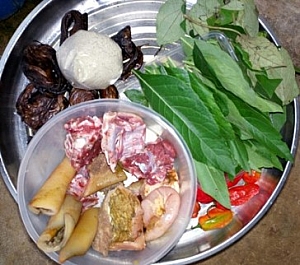Some of the ingredients for preparing miyan busheshen kubewa