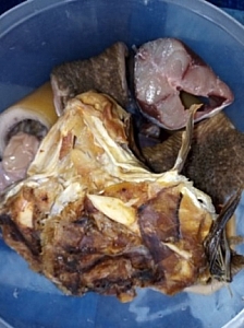 stockfish head and assorted meat