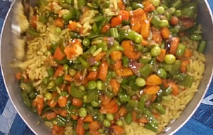 Photo of Mixing process of fried rice Mixing process of fried rice