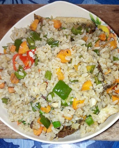 Here you have you vegetable brown rice with a distinctive aroma