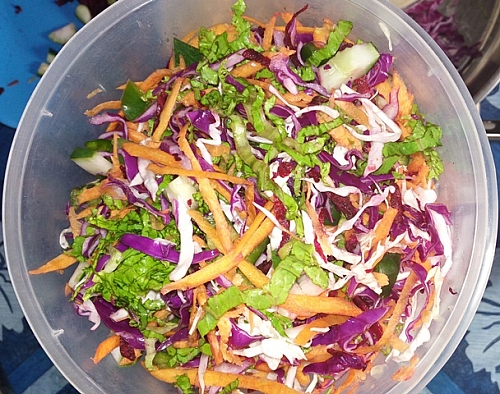 Mixed colour salad