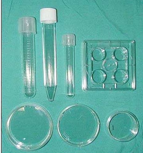 Photo of Tubes and dishes used during IVF procedure Tubes and dishes used during IVF procedure