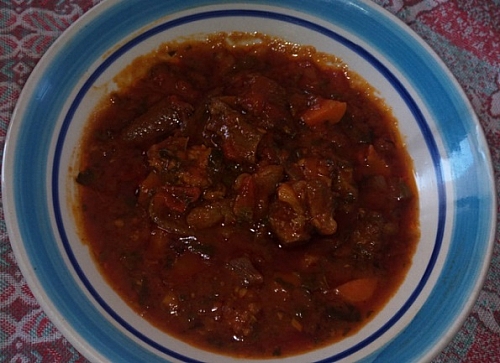 Bolognese sauce used for eating spaghetti