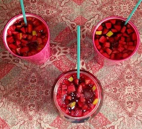 Healthy fruit punch made from plant juice
