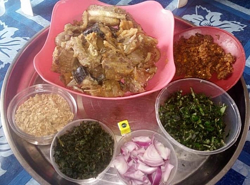 Ingredients for preparing ogbono soup