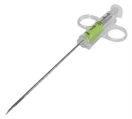 Menghini Needle: One of the needles used for liver biopsy. There are other types of Liver biopsy needles such as the commonly used Tru Cut needle