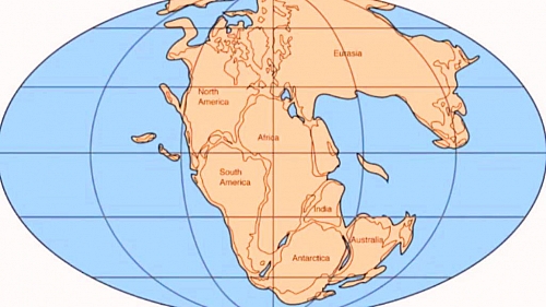 Pangea or Pangaea- a supercontinent that existed during the late Paleozoic and early Mesozoic eras before the breakup of the continents