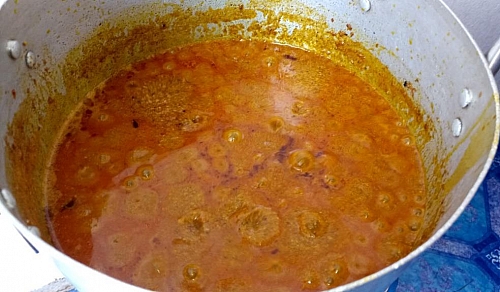 The meat stock will get the soup sweet, so you have to be careful when adding stock cubes to it