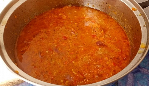 Photo of If the stew appears too thick, add a little meat stock to adjust the consistency and continue cooking If the stew appears too thick, add a little meat stock to adjust the consistency and continue cooking