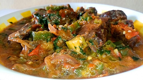 Okra stew recipe