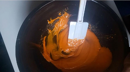 This is how the palm oil should look like after it has been curdled