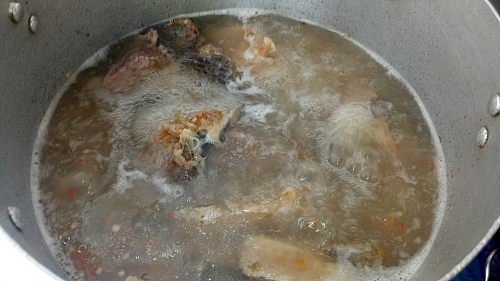 Photo of Boiling of assorted meat for Ofe Owerri recipe Boiling of assorted meat for Ofe Owerri recipe