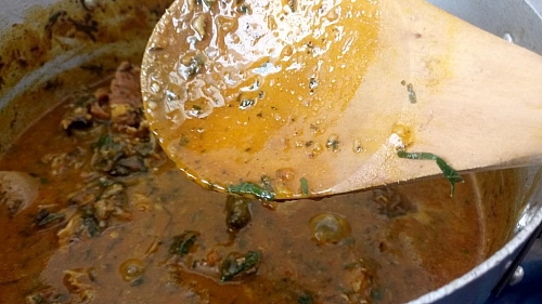 Ofe Owerri is supposed to have a light runny consistency, not so thick and not watery as well