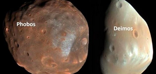 Mars two moons: Phobos and Deimos