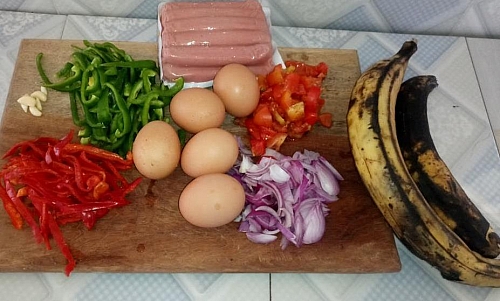 Photo of Ingredients for plantain frittata Ingredients for plantain frittata