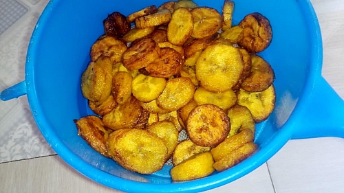 Fried plantain for frittata recipe