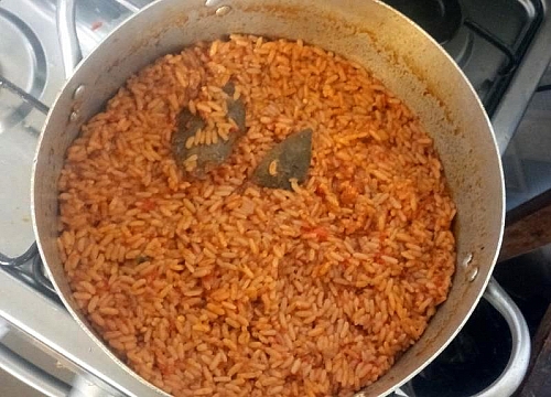 Stir the rice once it is soft and the water has dried