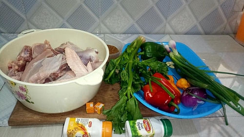 Ingredients for preparing oven baked chicken