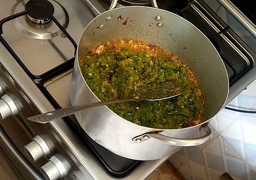 Stir the sauce from time to time as it cooks to prevent from burning