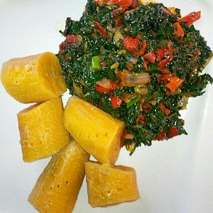 Photo of How to prepare boiled plantain and vegetable sauce
