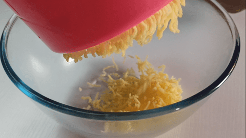 Mashed potatoes through a colander